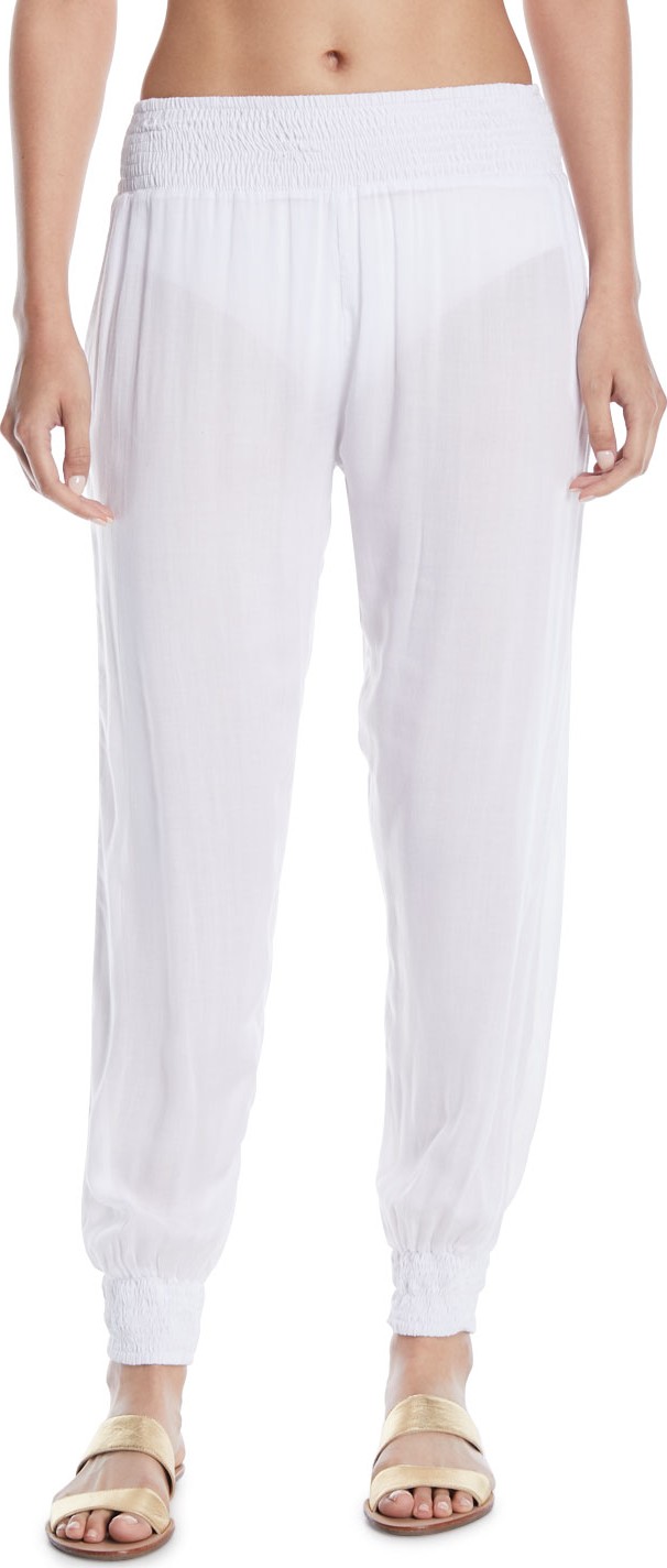 MIKOH Kahuku Smocked Coverup Harem Pants