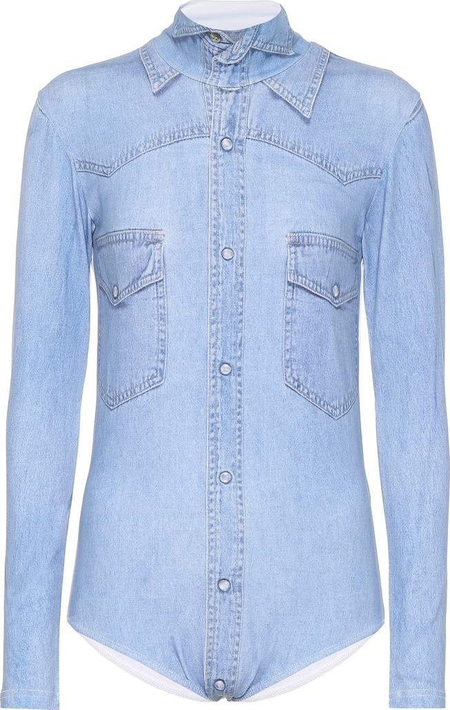 Vetements Printed cotton-blend bodysuit