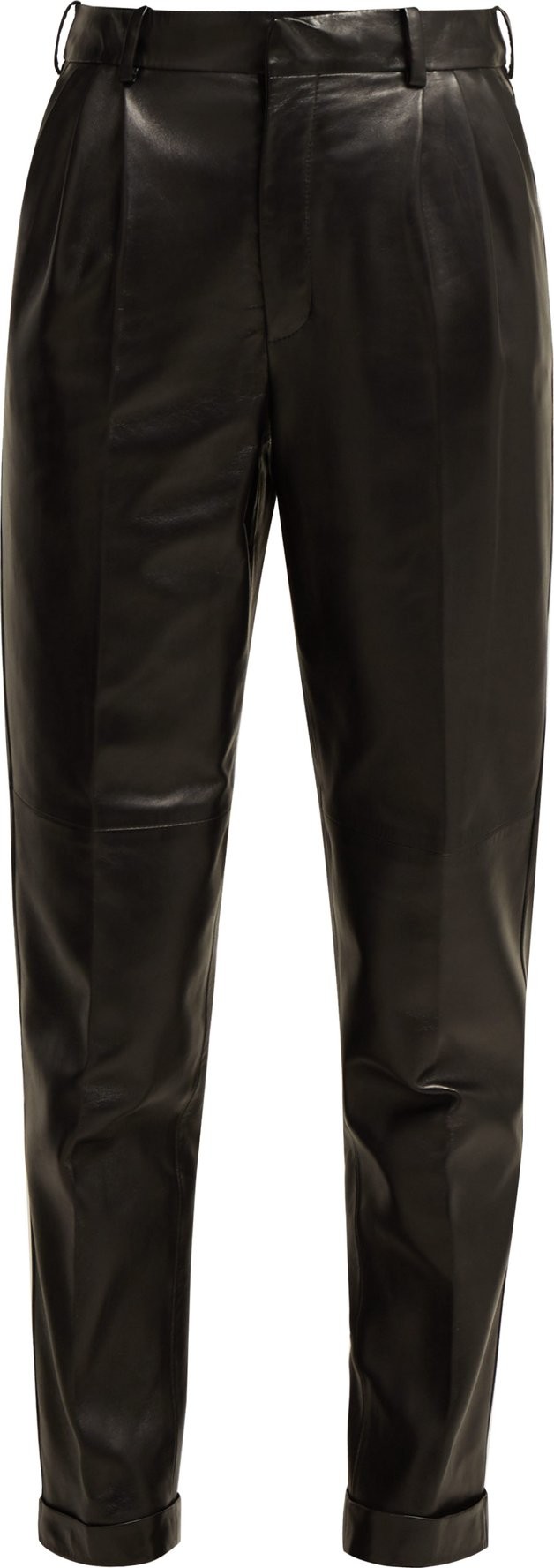 Saint Laurent Tapered leather trousers