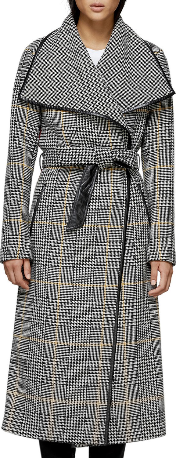 Mackage Mai Houndstooth Check Trench Coat