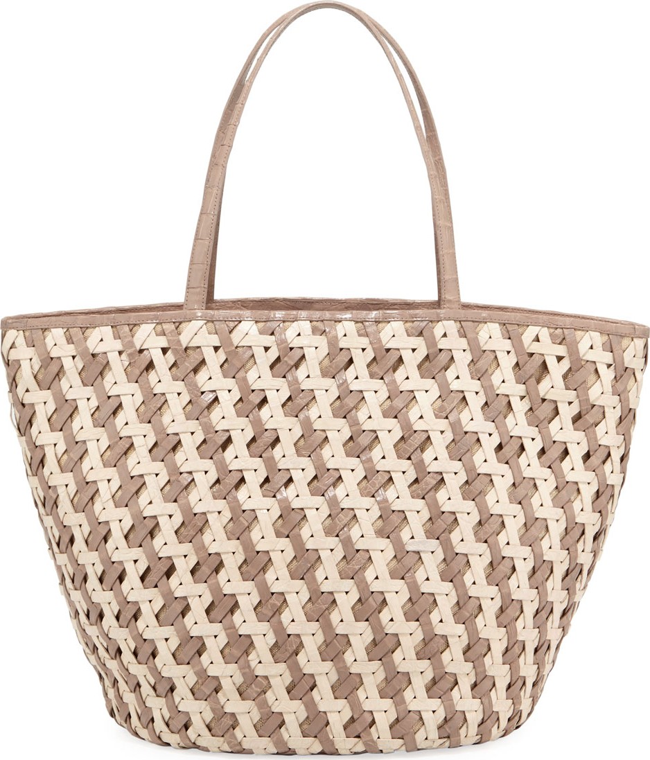 Nancy Gonzalez Woven Crocodile Tote Bag