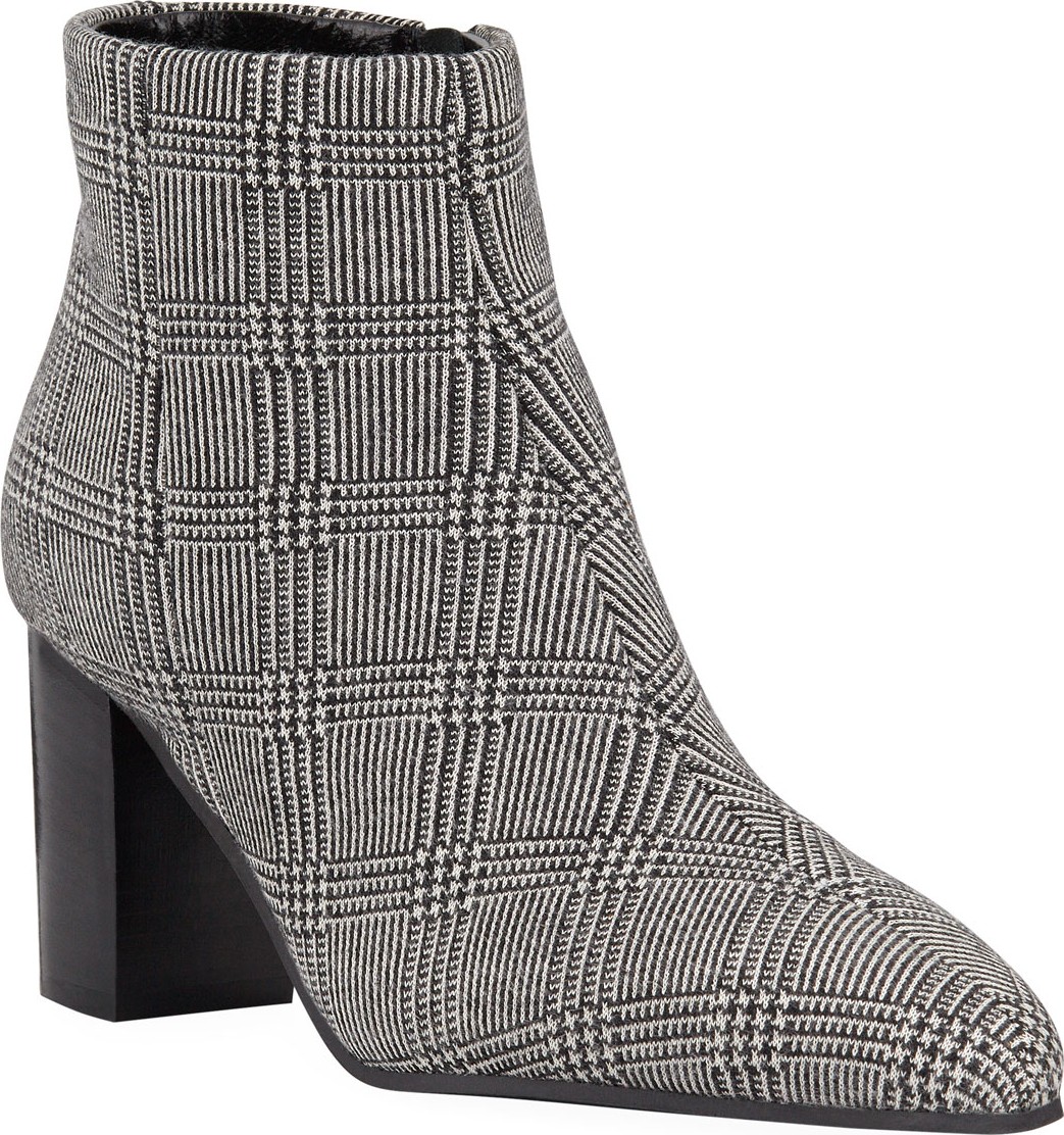 Aquatalia Florita Plaid Zip Booties