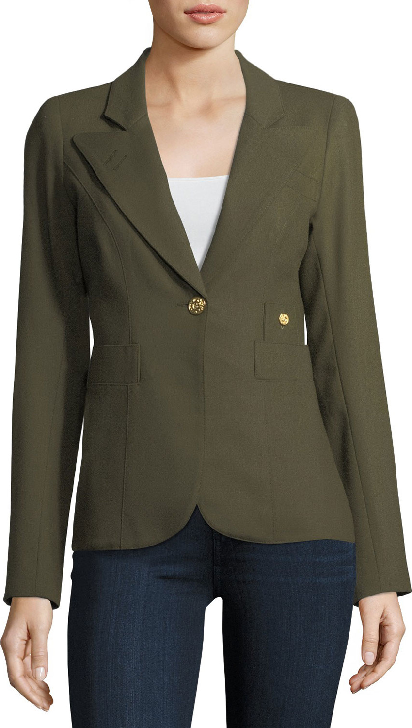 SMYTHE Duchess Single-Button Wool Blazer