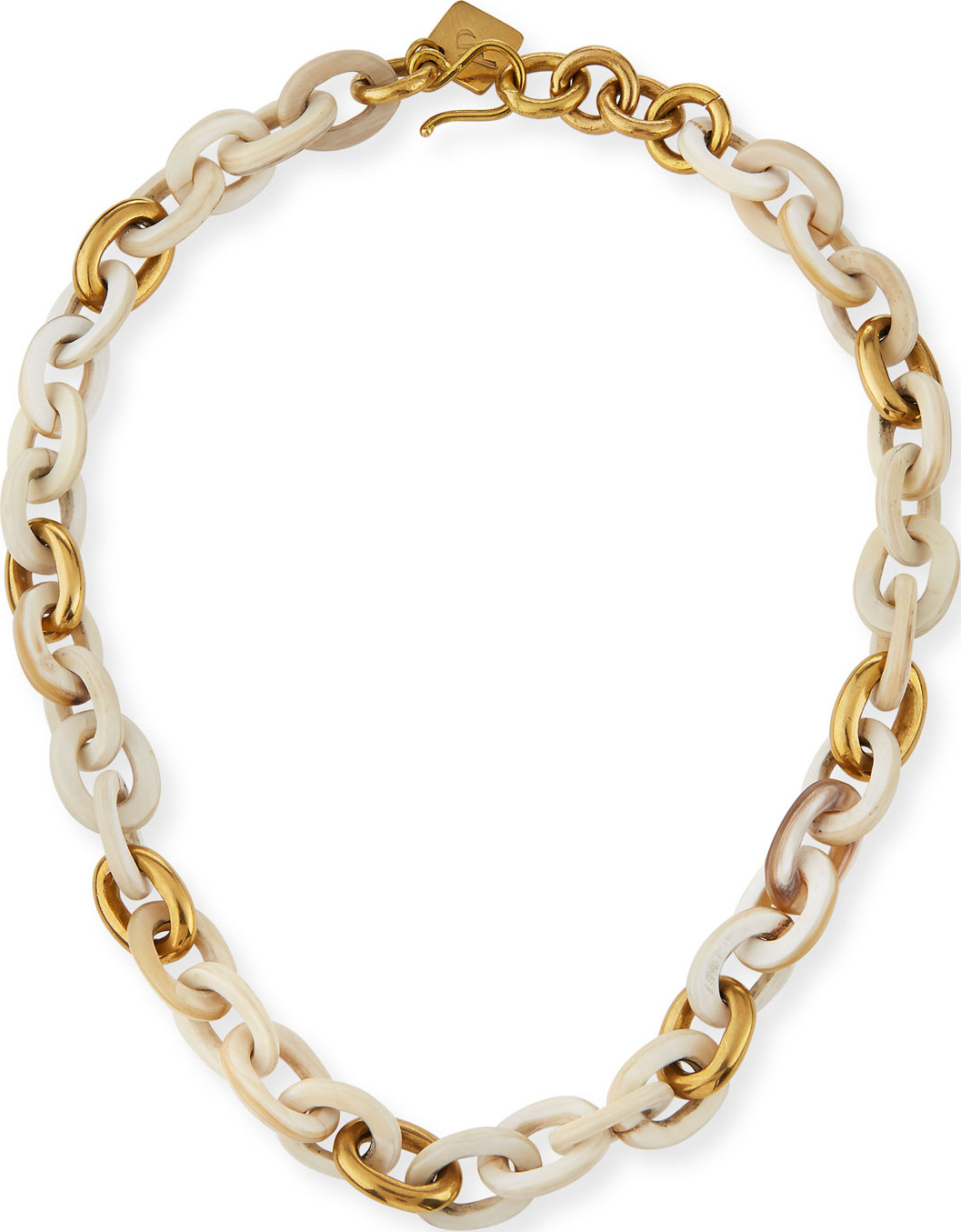 Ashley Pittman Meli Short Collar Necklace in Light Horn