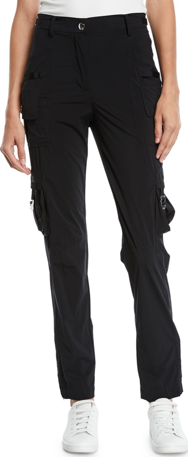 RED Valentino Nylon Straight-Leg Cargo Pants