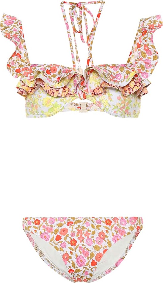 Zimmermann Goldie floral bikini