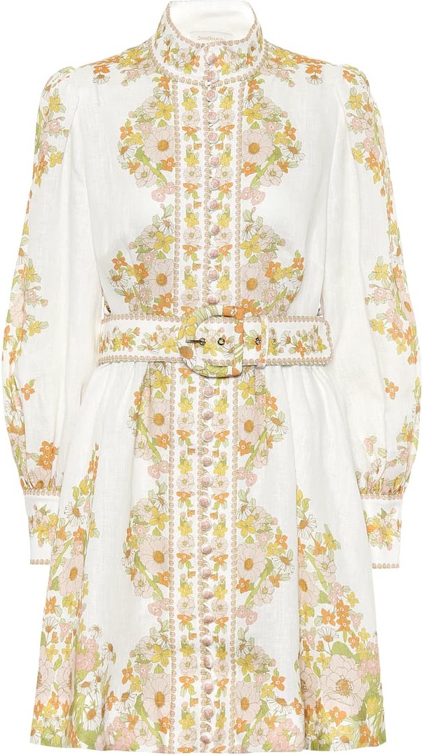 Zimmermann Super Eight floral linen minidress