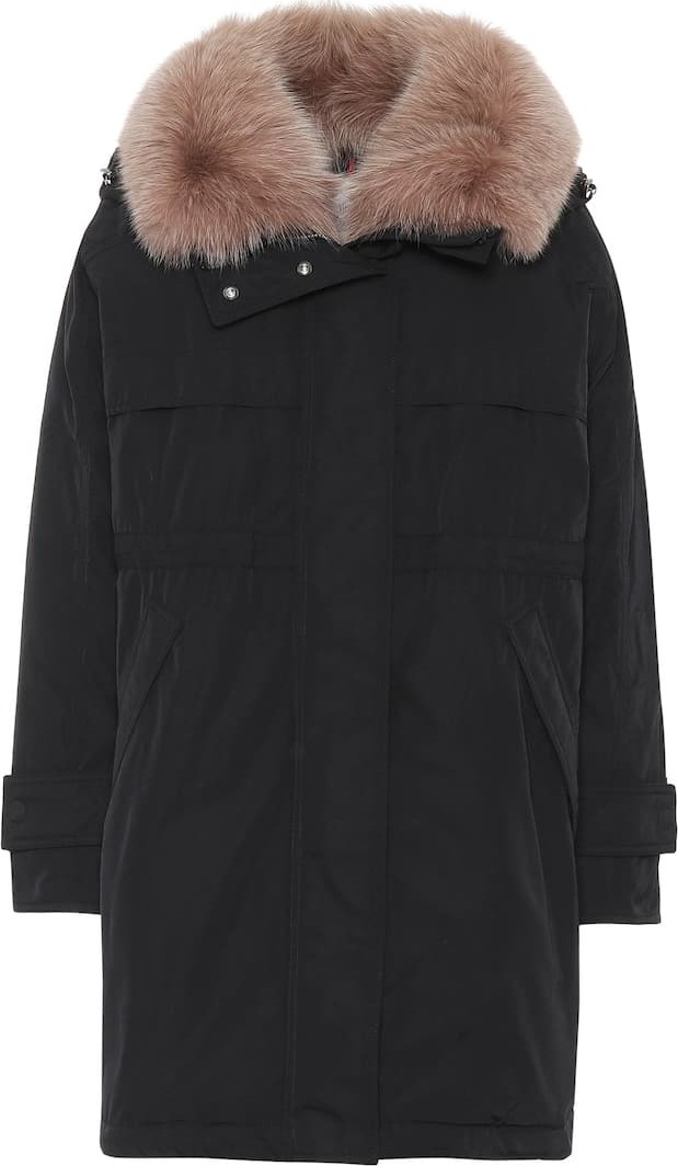 Moncler Lagopede fur-trimmed down coat