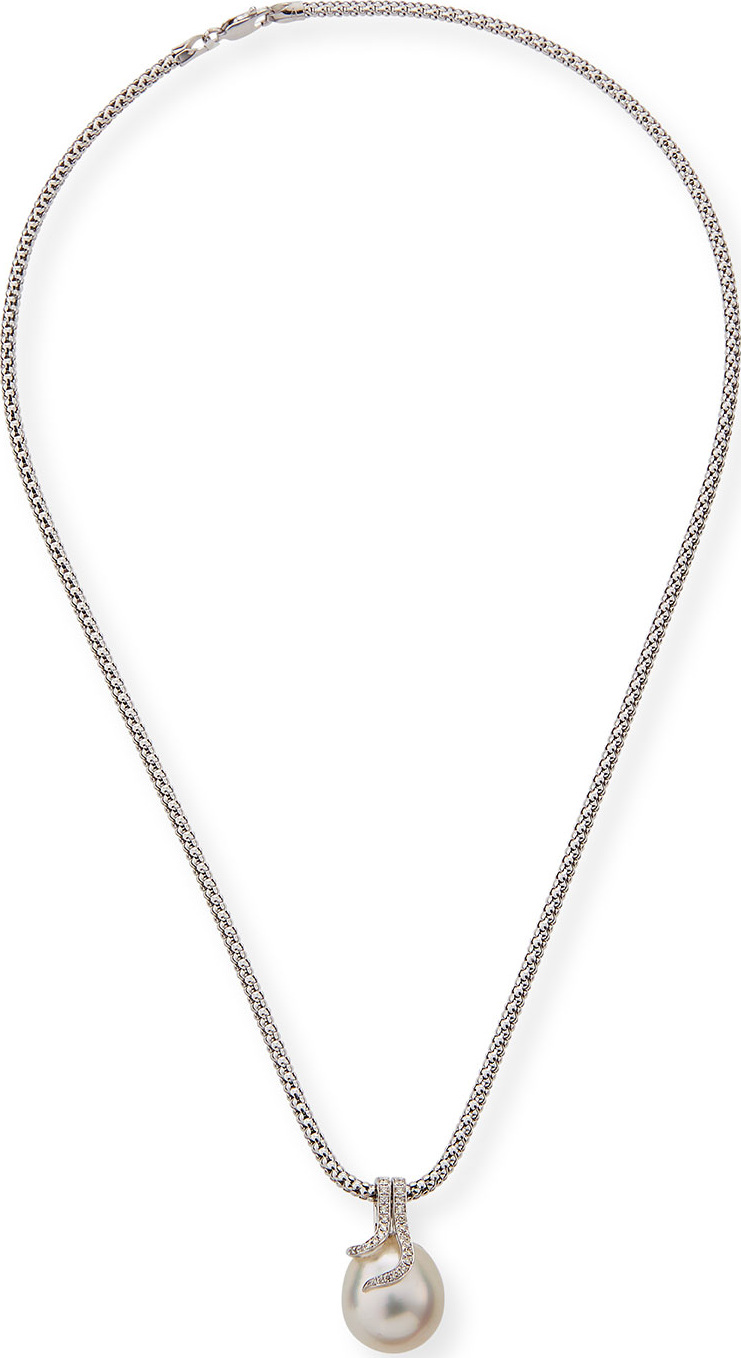 Belpearl 18k Diamond & Pearl Pendant Necklace