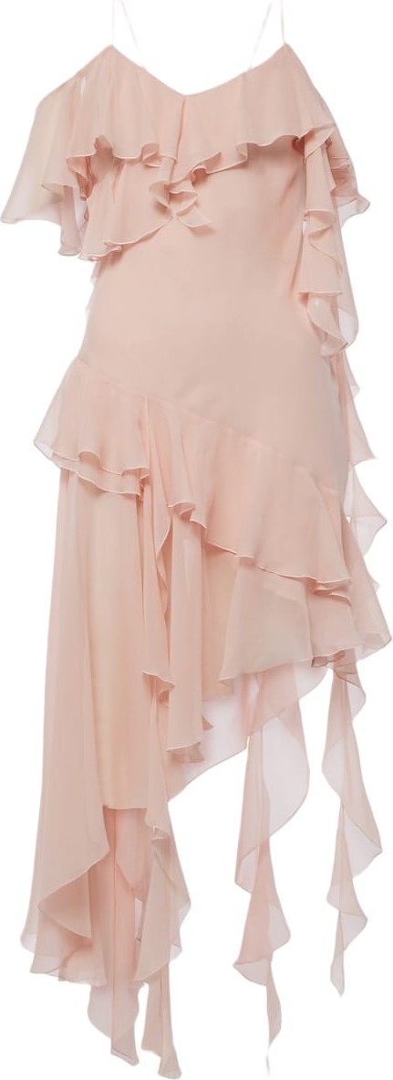 Blumarine - Ruffled silk georgette minidress