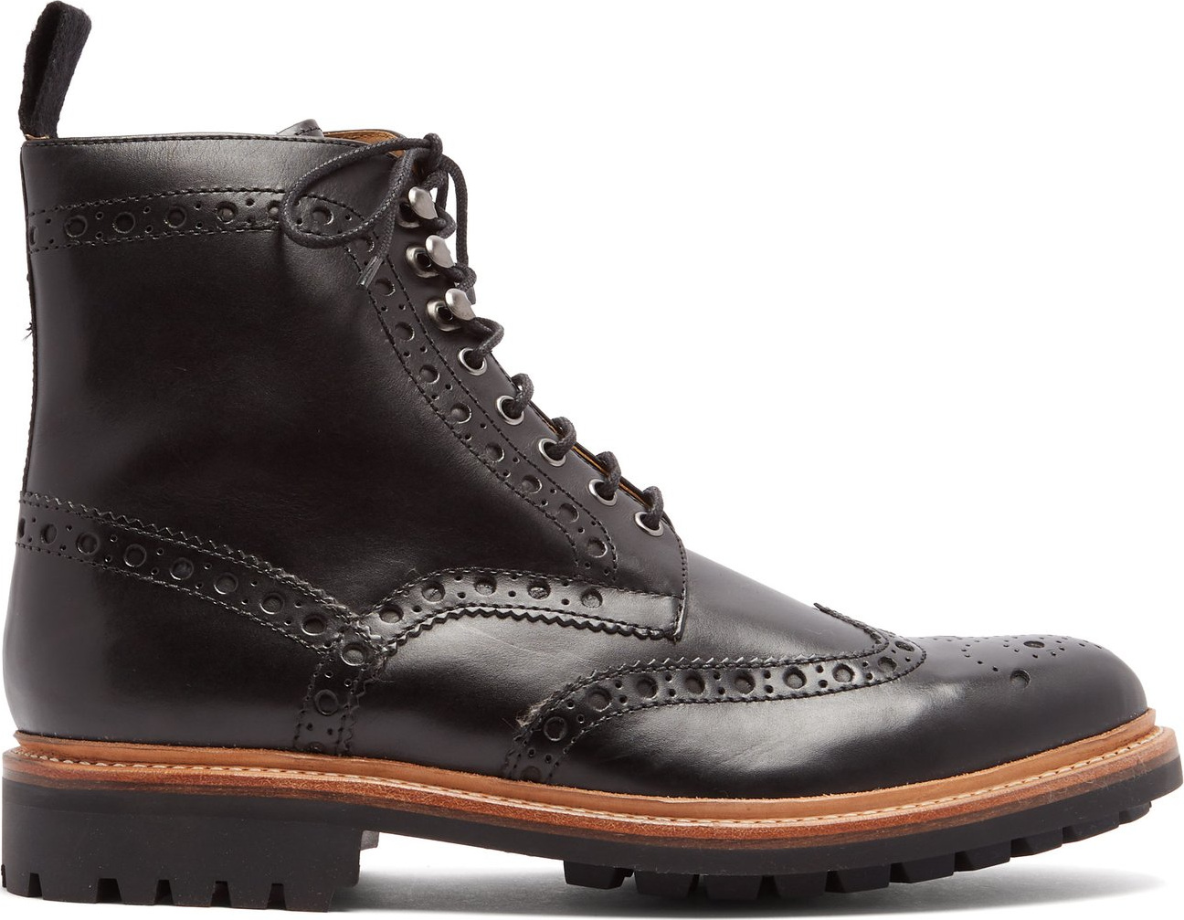Grenson Fred leather brogue boots