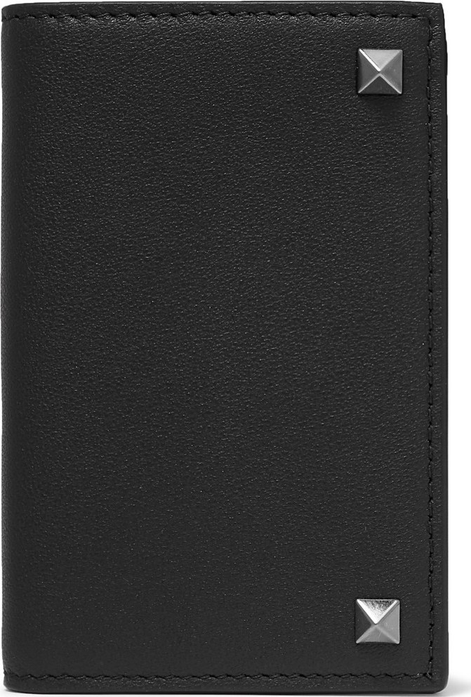 Valentino Valentino Garavani Rockstud Leather Bifold Cardholder
