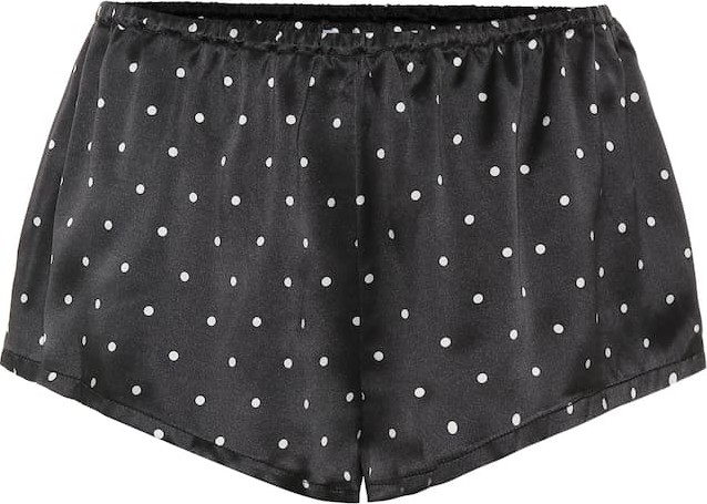Asceno Mini Polka silk shorts