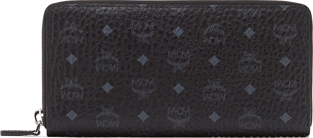 MCM Logo-Embossed Large Zip Wallet