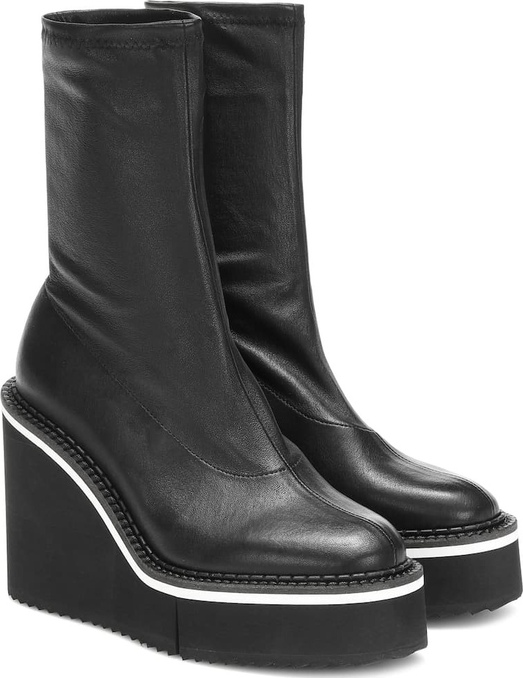 Robert Clergerie Bliss leather platform ankle boots