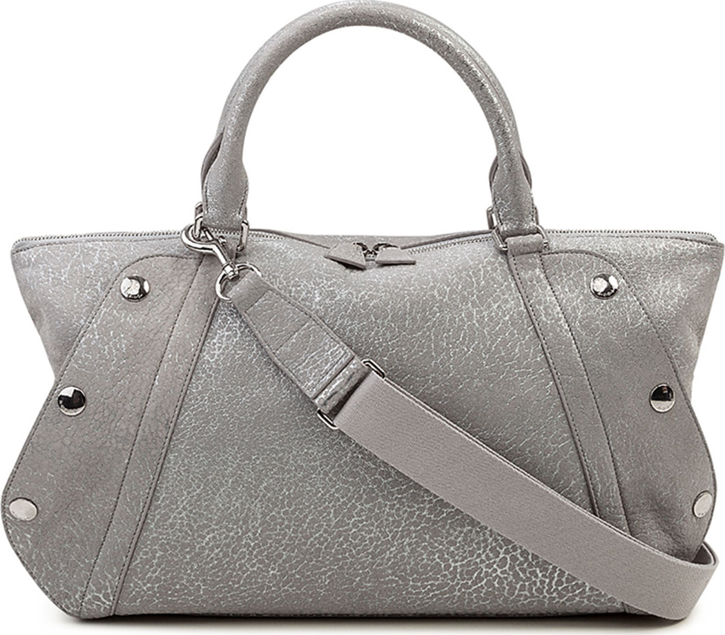 Akris Aimee Small Convertible Washed Calf Leather Satchel Bag