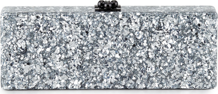 Edie Parker Flavia Confetti Acrylic Clutch Bag, Silver Edie Parker Flavia Confetti Acrylic Clutch Bag, Silver