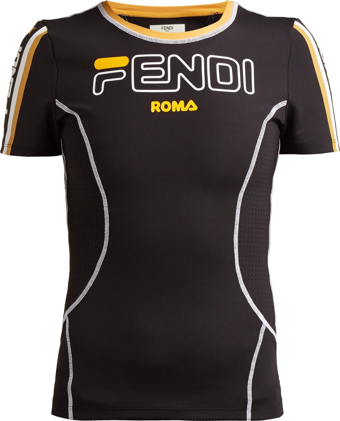 Fendi Logo-print stretch-jersey T-shirt