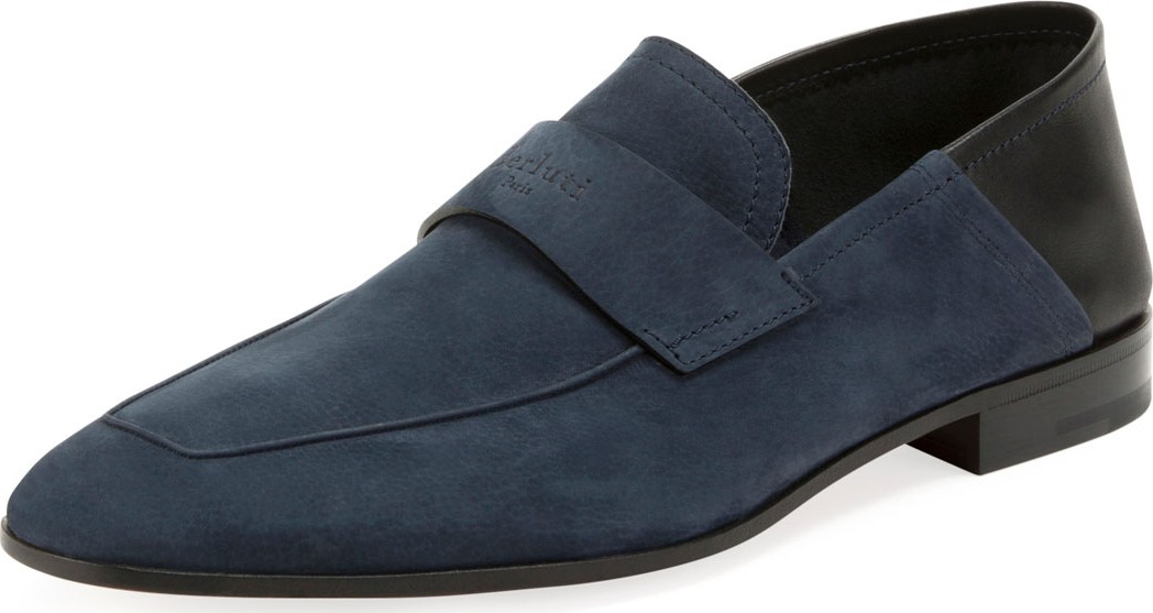 Berluti Men's Grained Nubuck Loafers