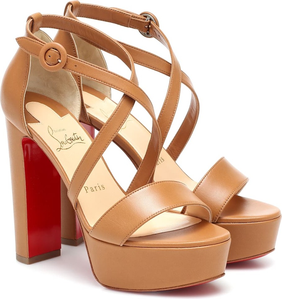 Christian Louboutin Loubi Bee Alta leather platform sandals