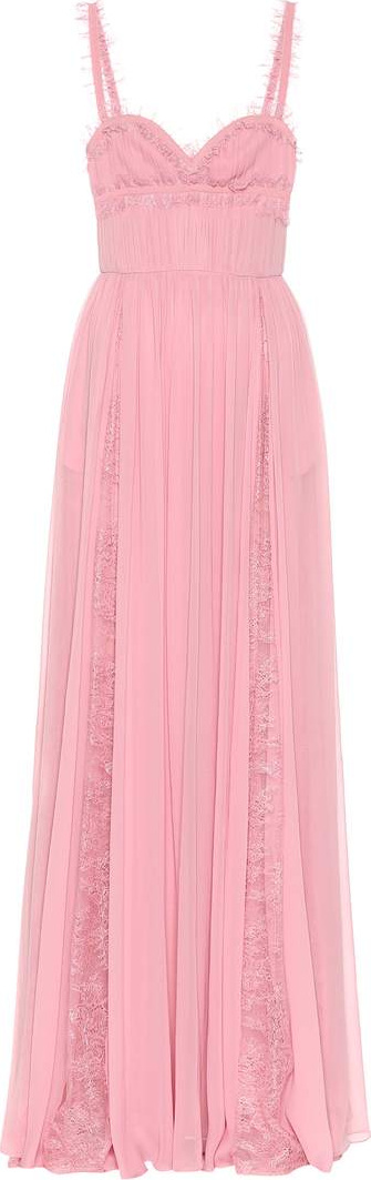 ELIE SAAB Silk-blend and lace gown