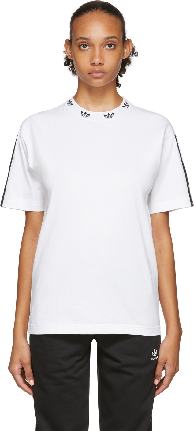 Adidas Originals White Trefoil Collar T-Shirt