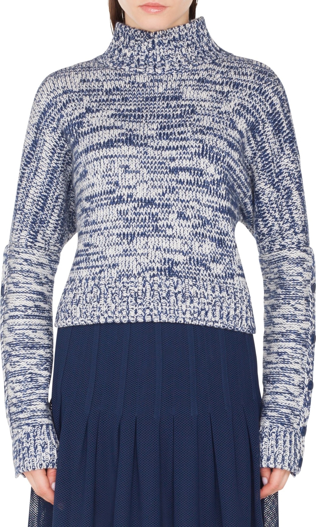 Akris Punto Mélange Knit Turtleneck Sweater