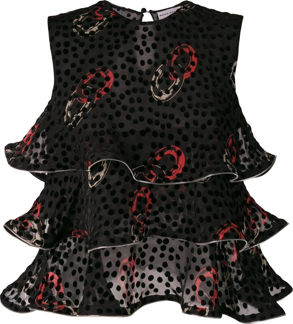 Sonia Rykiel printed link devore top