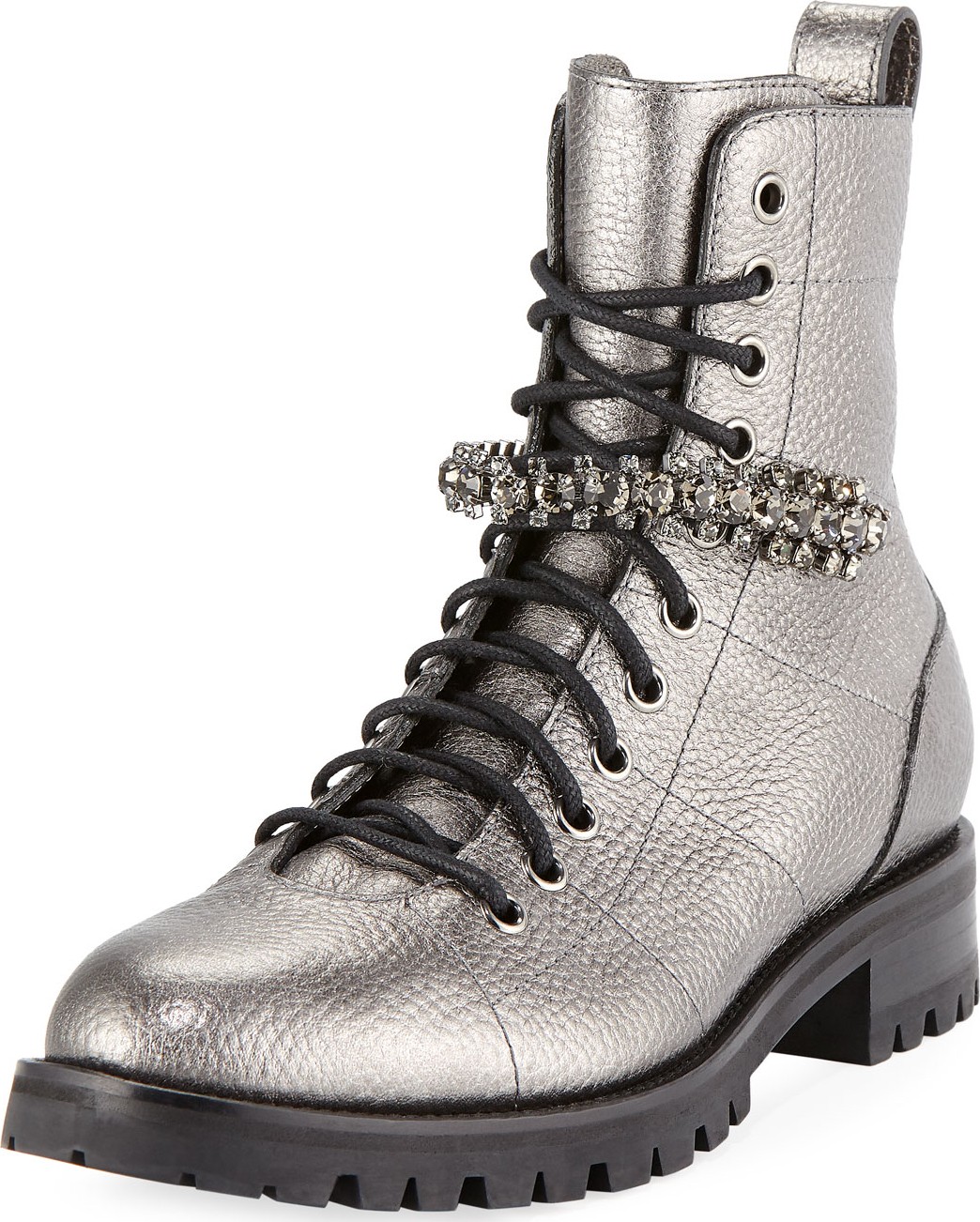 Jimmy Choo Cruz Flat Combat Boots