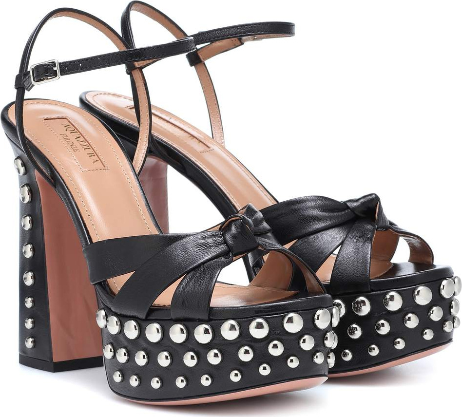 Aquazzura Opera leather plateau sandals