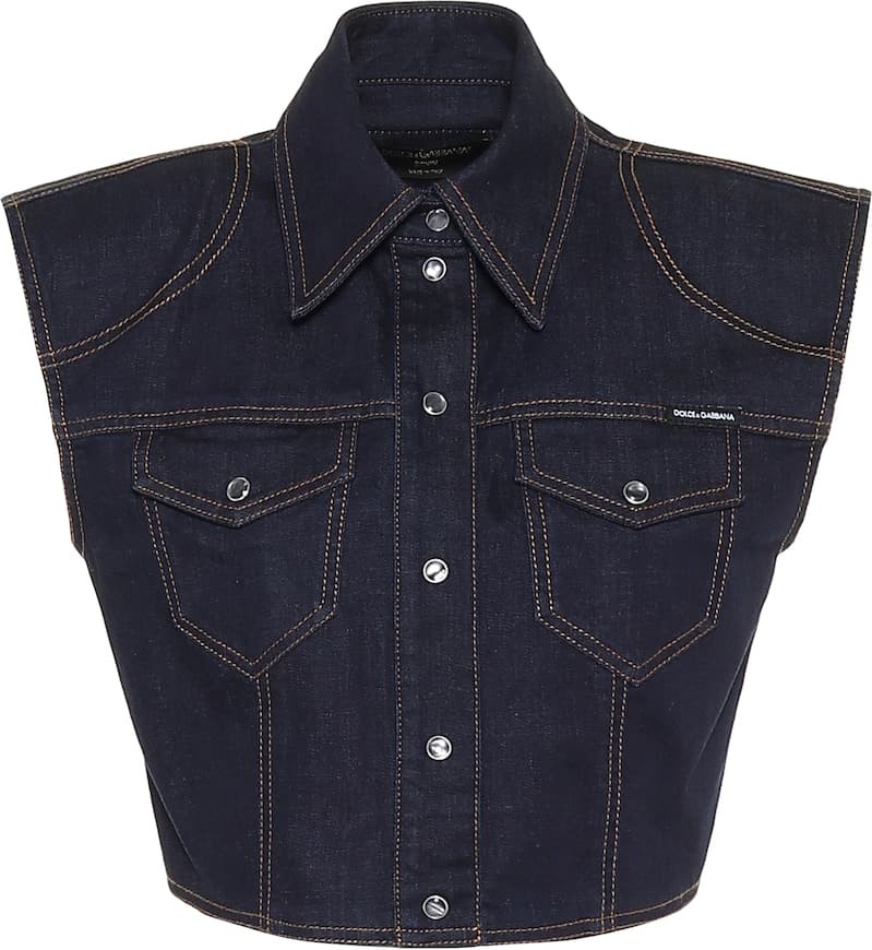Dolce & Gabbana Cropped denim shirt