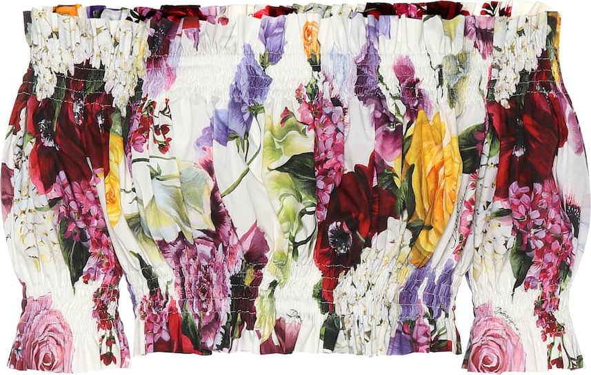 Dolce & Gabbana Floral cotton crop top