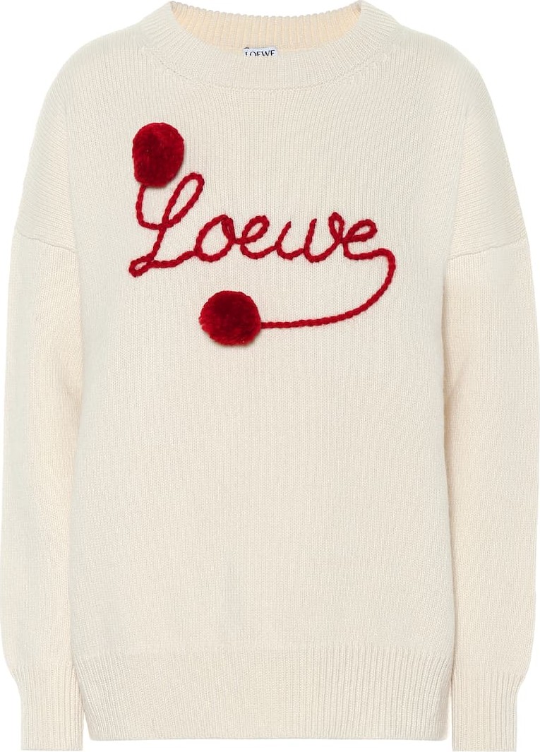 LOEWE Embroidered wool sweater
