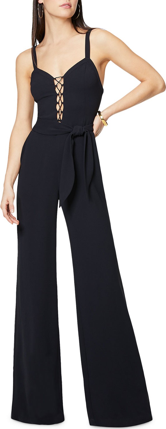 Ramy Brook Whitley Lace-Up Sleeveless Wide-Leg Jumpsuit Ramy Brook Whitley Lace-Up Sleeveless Wide-Leg Jumpsuit