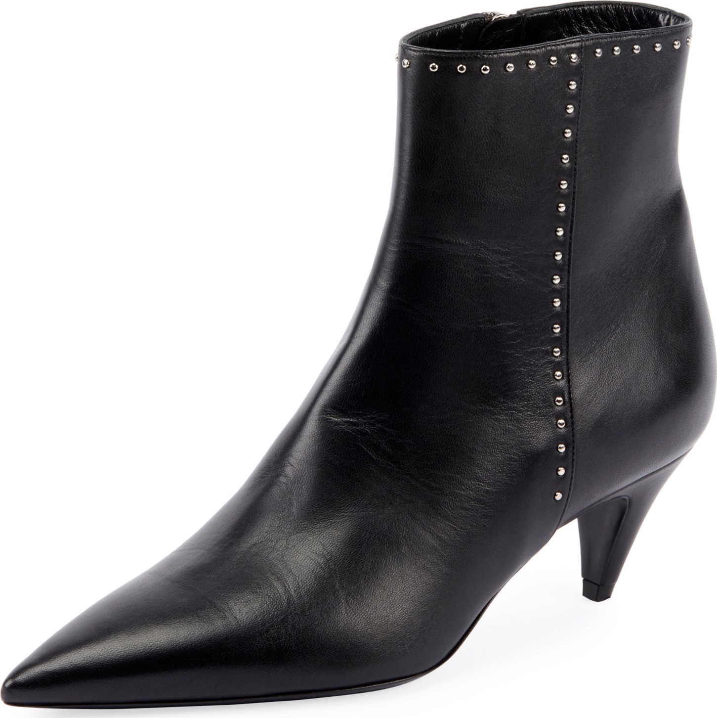 Saint Laurent Charlotte Studded Leather Booties