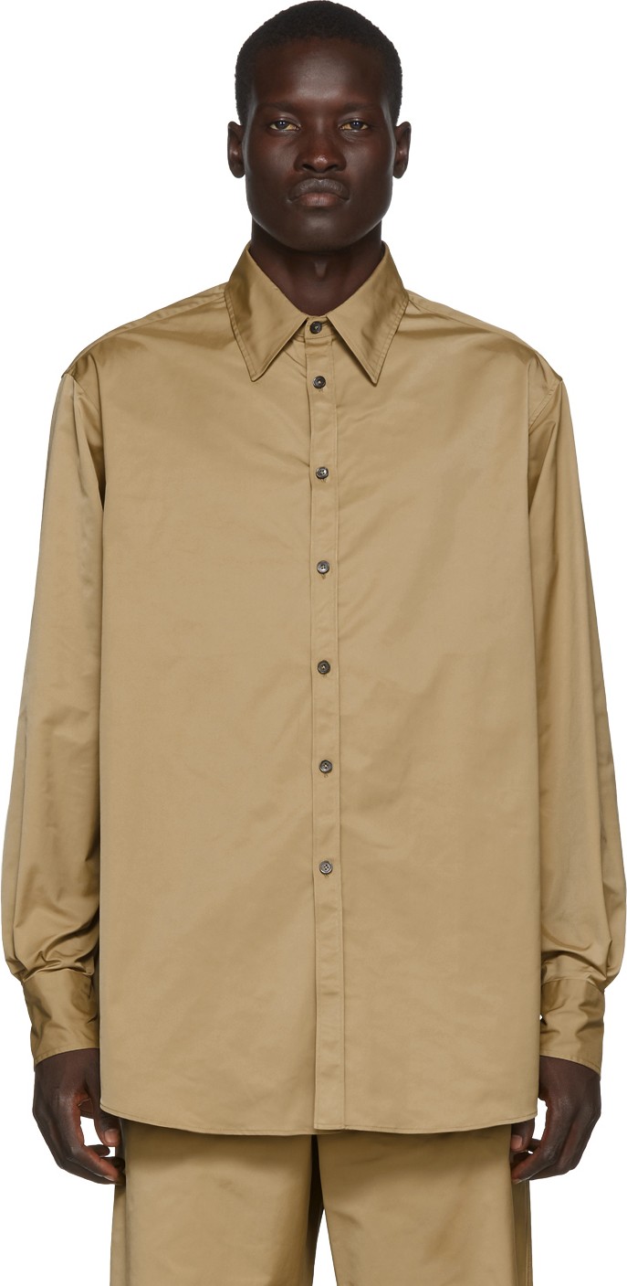 Valentino Beige Semi-Over Fit Shirt