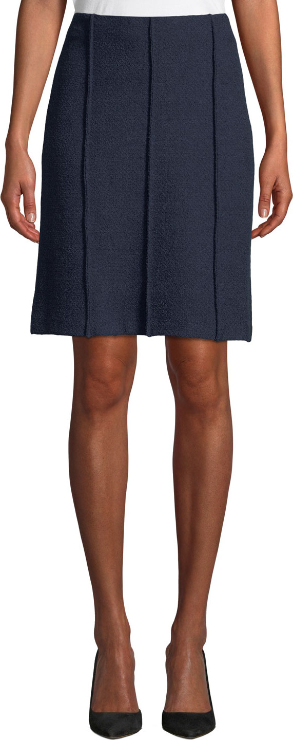 St. John Ana Boucle Knit A-Line Skirt