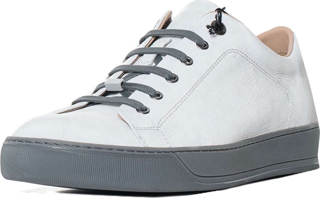Lanvin Men's Reflective Leather Low-Top Sneakers