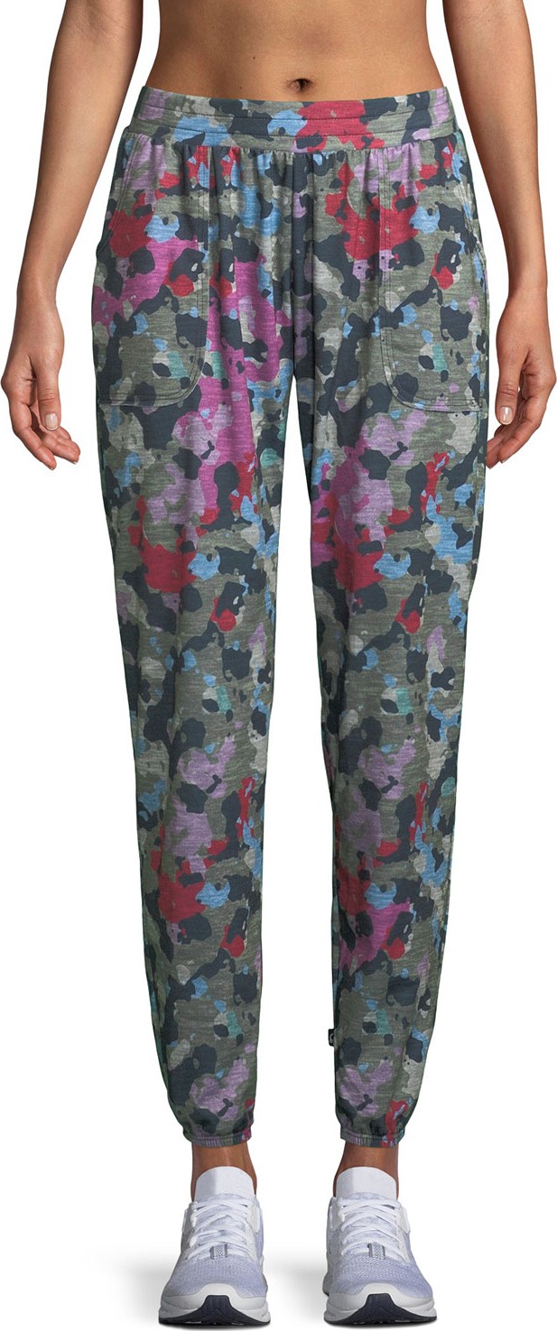 Terez Camo Printed French Terry Jogger Pants