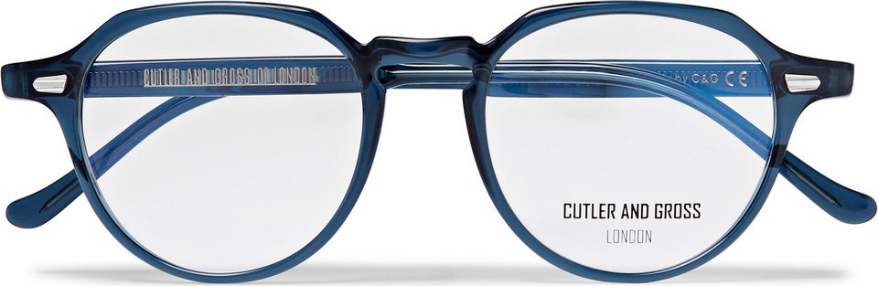 CUTLER AND GROSS Hexagonal-Frame Acetate Optical Glasses