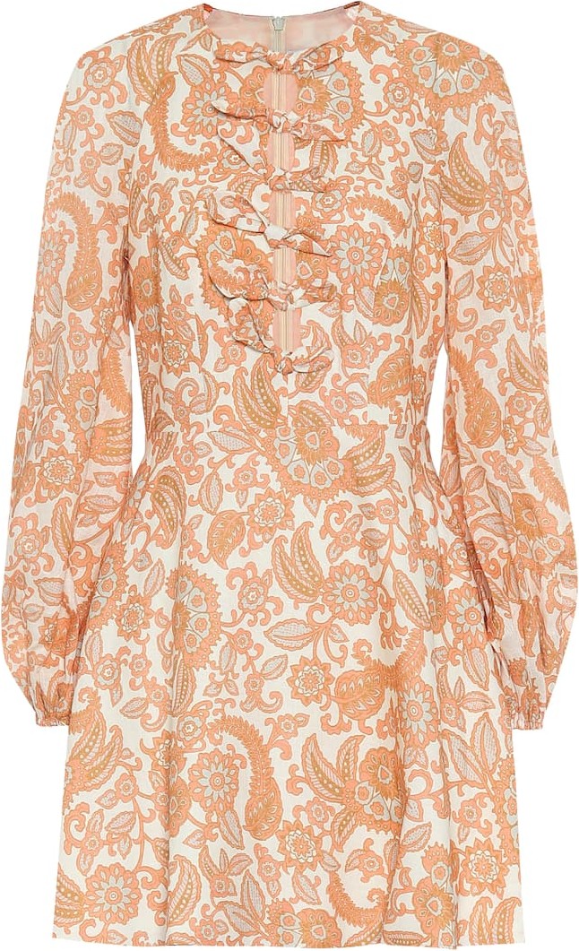 Zimmermann Peggy printed linen minidress