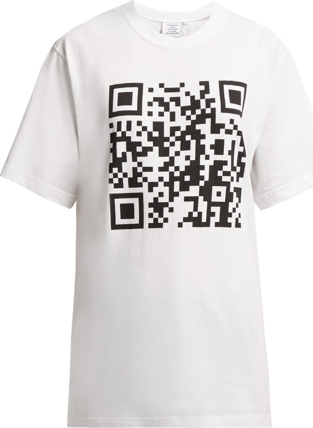 Vetements QR code cotton T-shirt
