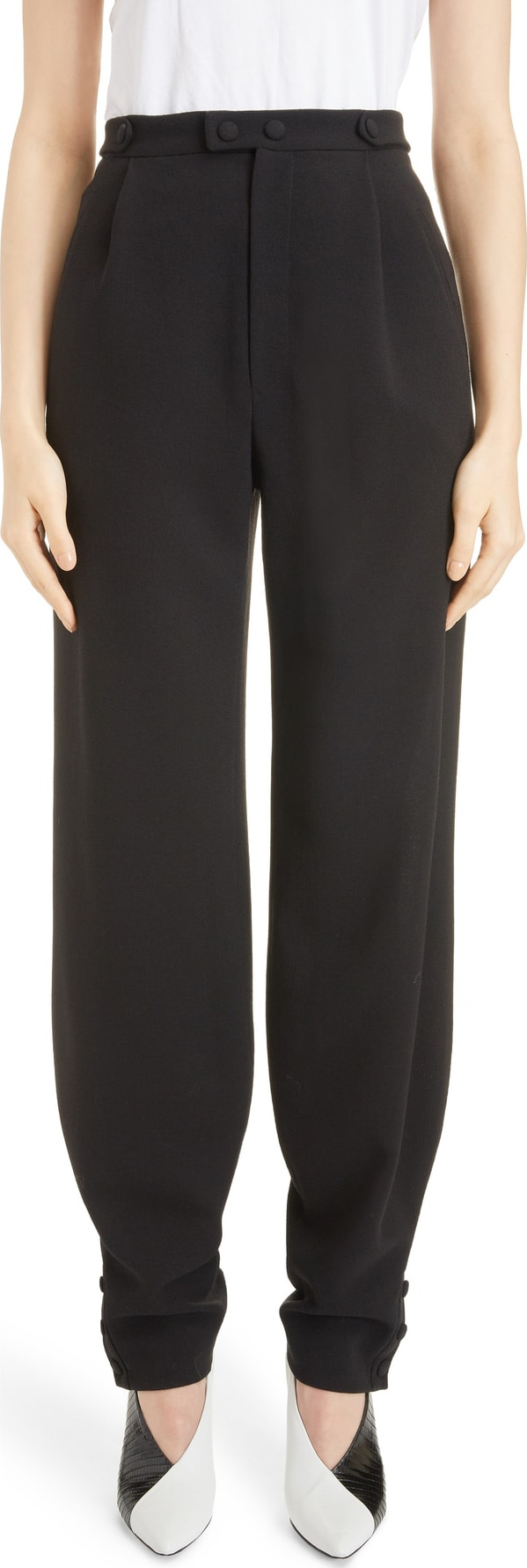 Givenchy Button Detail Wool Trousers