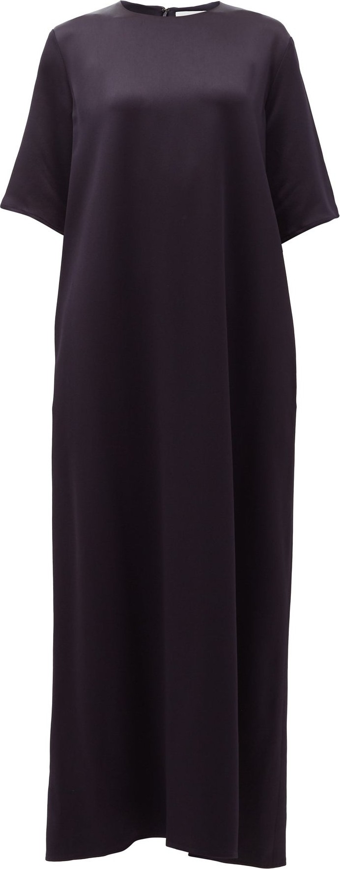 Raey Crew-neck satin-back crepe maxi dress