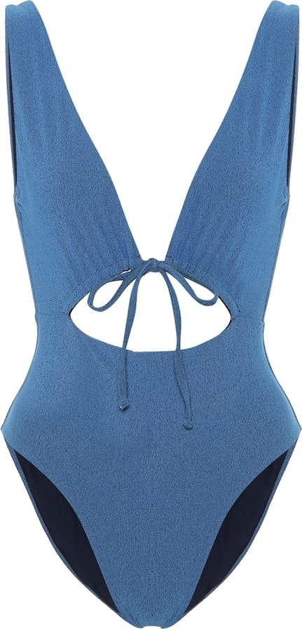 Jade Swim Cava tie-front swimsuit