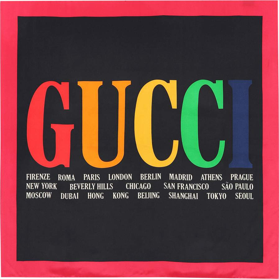 Gucci Printed silk scarf