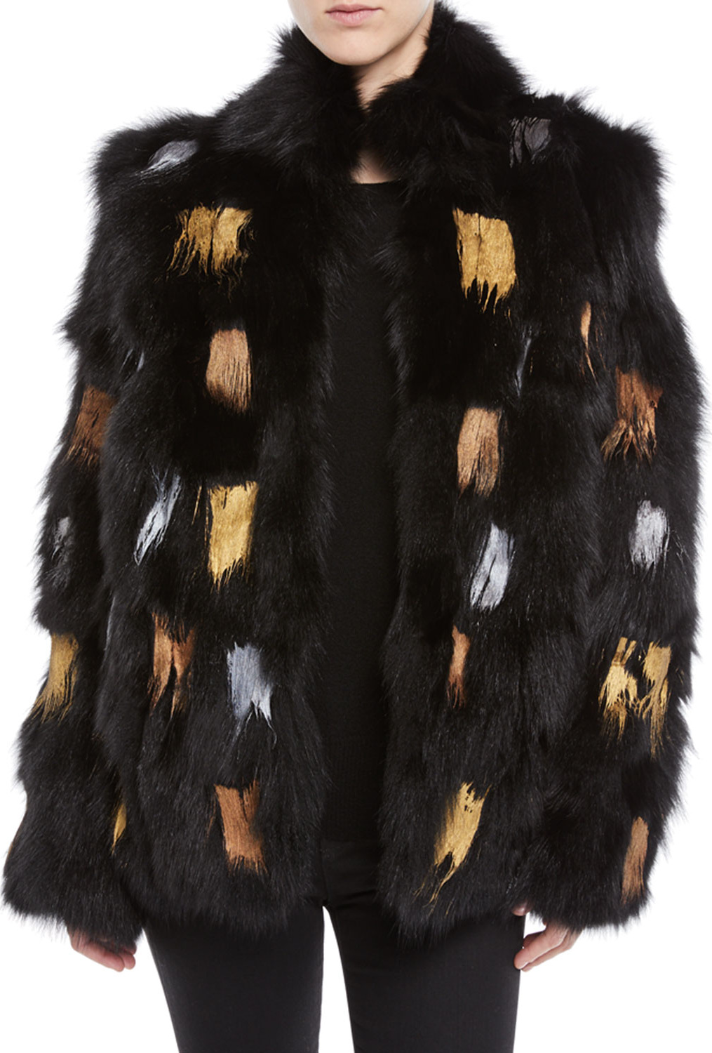 Moose Knuckles Joliette Painted Fur Jacket
