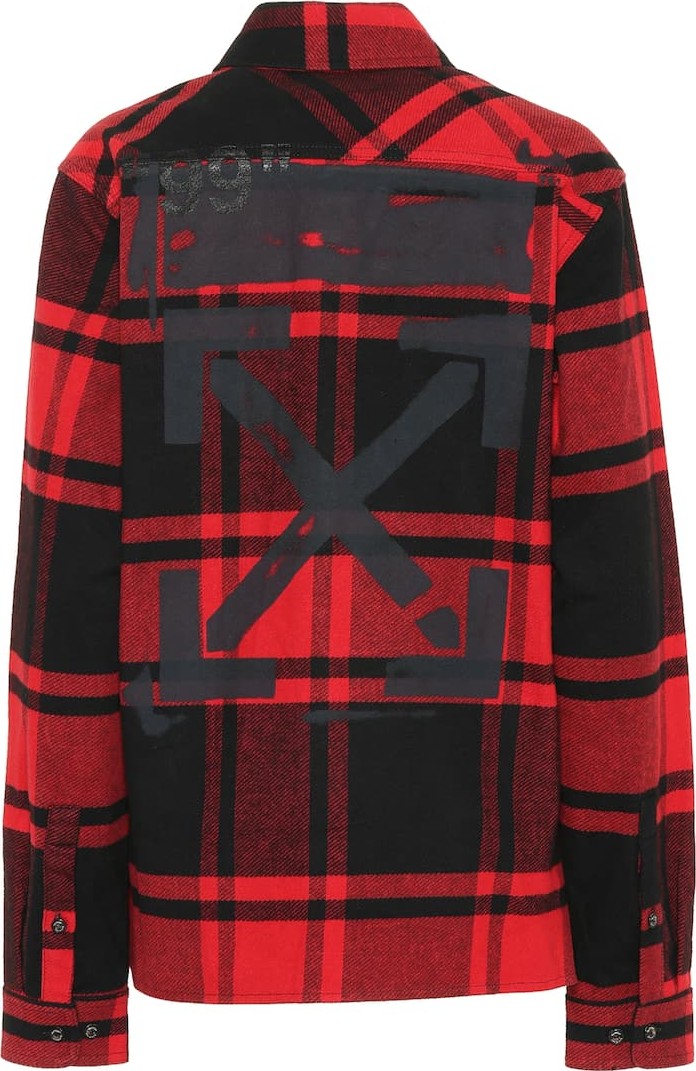 Off White Plaid cotton-blend jacket