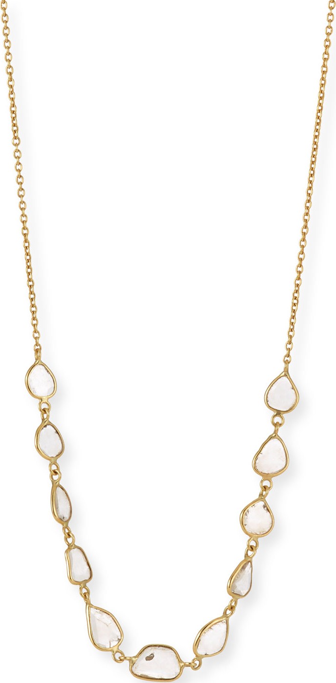 Legend Amrapali 18k Gold Polki Diamond Slice Short Necklace