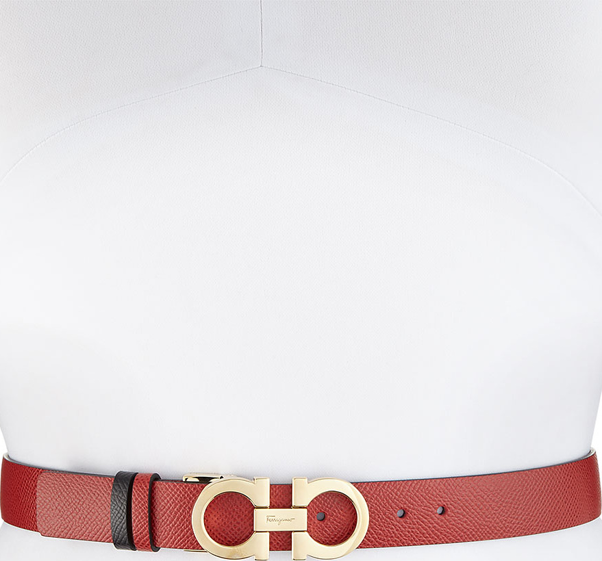 Salvatore Ferragamo Gancini-Buckle Leather Belt
